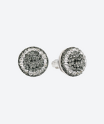 Dainty Round studs 2 tones - La Costa Organic Jewelry