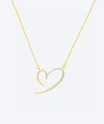 Crystal Hearts For moms Necklace Crystal / Gold - La Costa Organic Jewelry