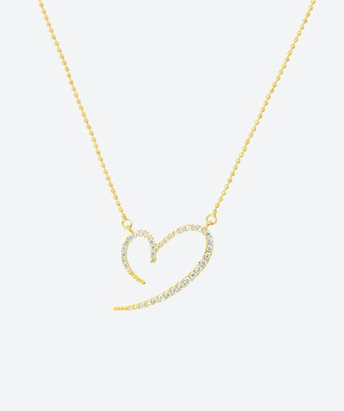 Crystal Hearts For moms Necklace Crystal / Gold - La Costa Organic Jewelry