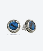 Round Gem Studs - La Costa Organic Jewelry