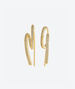 High Roller Loops Crystal / Gold - La Costa Organic Jewelry