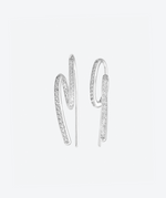 High Roller Loops Crystal / Silver - La Costa Organic Jewelry