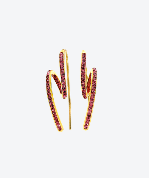 High Roller Loops Rose / Gold - La Costa Organic Jewelry