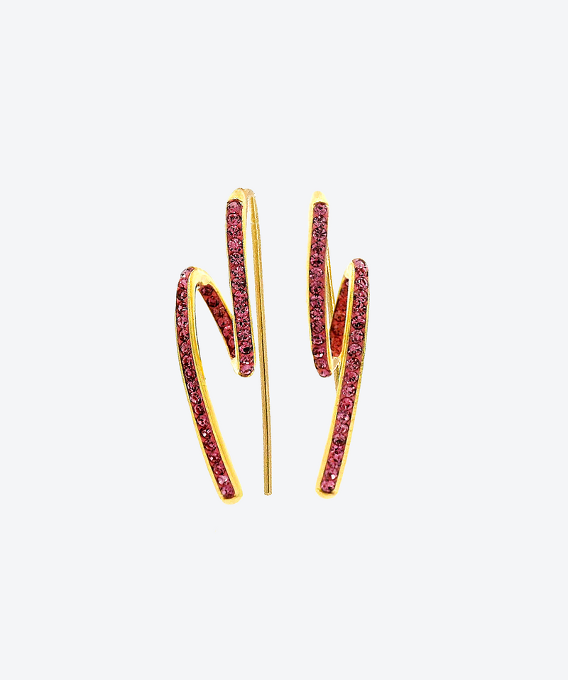 High Roller Loops Rose / Gold - La Costa Organic Jewelry