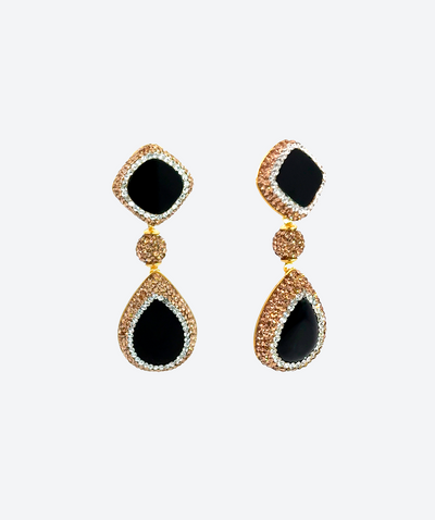 2 Stone Signature Gala Earrings - La Costa Organic Jewelry