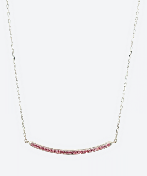 Simplicity Bar Necklace Light Rose / Silver - La Costa Organic Jewelry