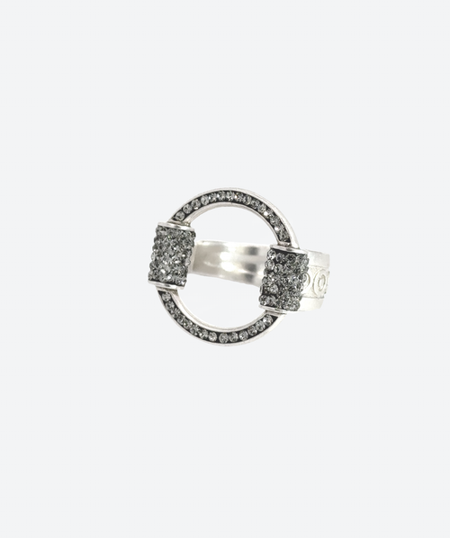 Eternity Ring Black Diamond / Silver - La Costa Organic Jewelry