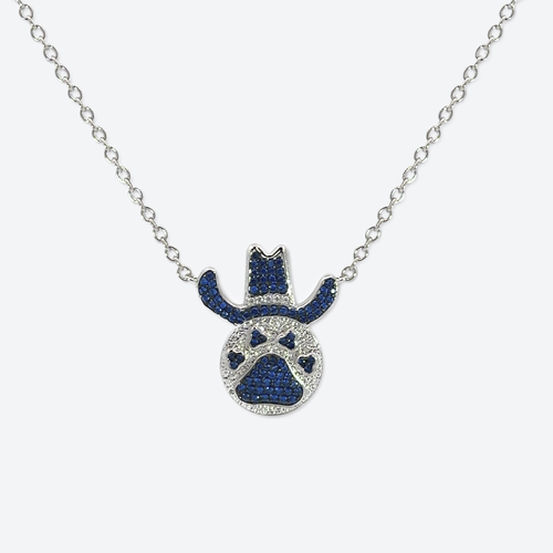 Big Dog Ranch Rescue Necklace BDRR Sapphire / Silver - La Costa Organic Jewelry