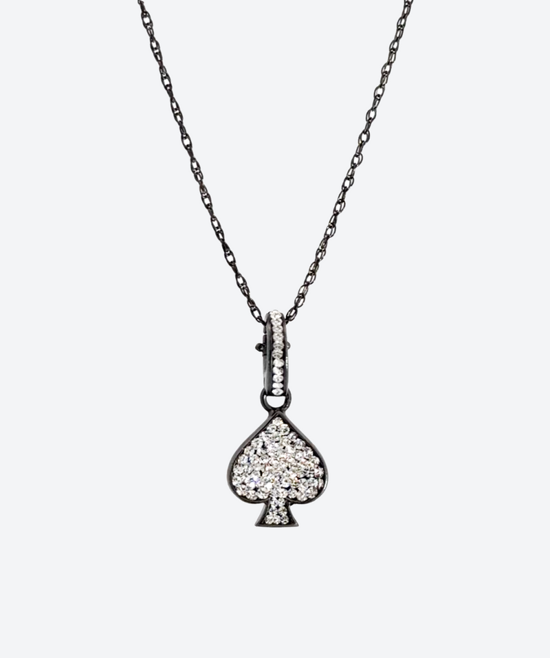 Brilliant Spade Charm Necklace - La Costa Organic Jewelry