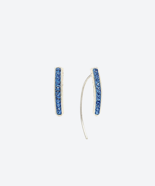 Petite Simplicity Loops Sapphire / Silver - La Costa Organic Jewelry