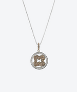 Flower Logo Charm Necklace Gold / Silver - La Costa Organic Jewelry