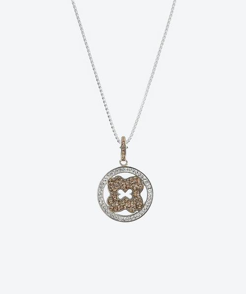 Flower Logo Charm Necklace Gold / Silver - La Costa Organic Jewelry