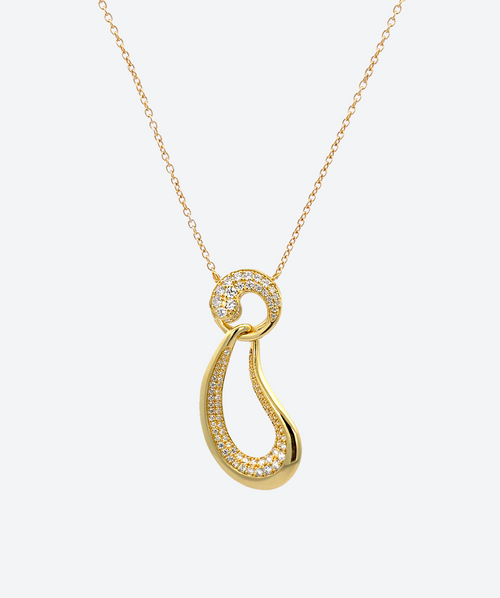 Ying Yang Drop Necklace - La Costa Organic Jewelry