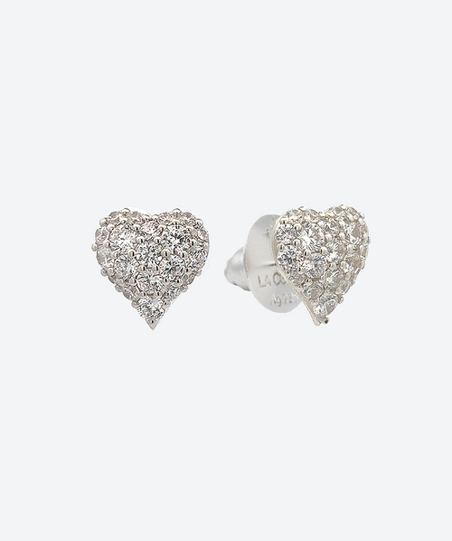 Brimming Heart Stud Earrings - La Costa Organic Jewelry