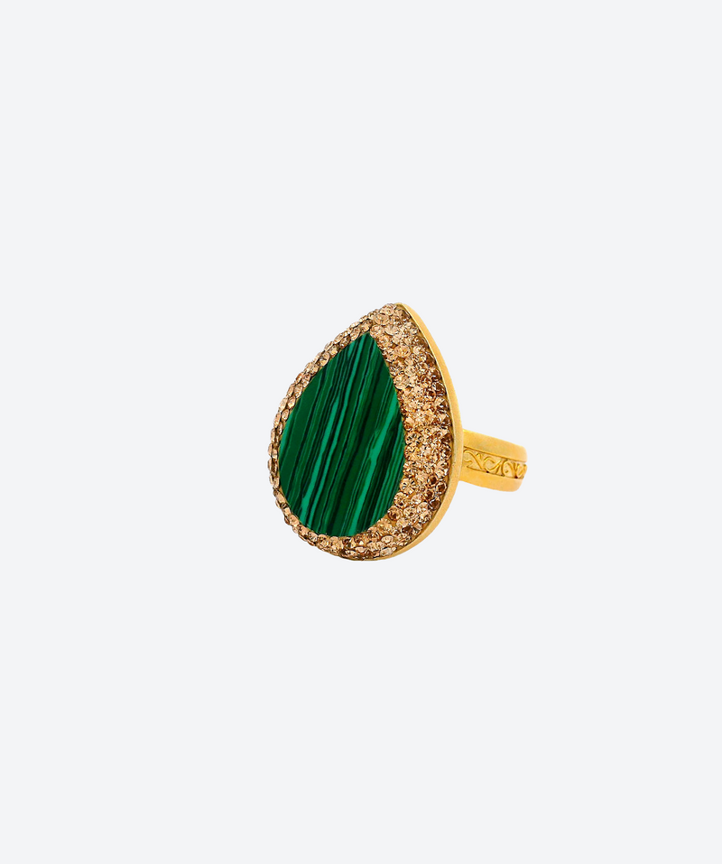 Tear Gem Signature Ring