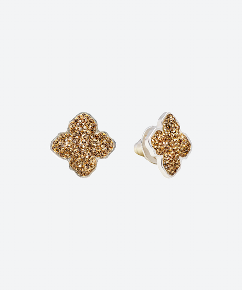 Flower Stud Earrings Gold / Silver - La Costa Organic Jewelry