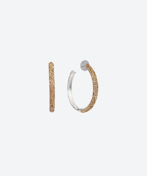 Crystal Hoops Gold / Silver - La Costa Organic Jewelry