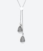 Pearl Acorn Double Slide Lariat - La Costa Organic Jewelry