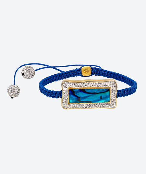 Rectangle Gem Shamballa Bracelet - La Costa Organic Jewelry