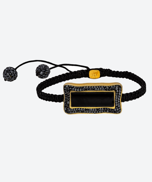 Rectangle Gem Shamballa Bracelet - La Costa Organic Jewelry