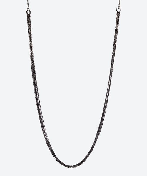 Multi Chain Necklace Black - La Costa Organic Jewelry