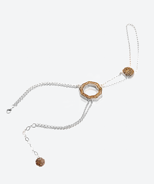 2Way Crystal Baciamano Gold / Silver - La Costa Organic Jewelry