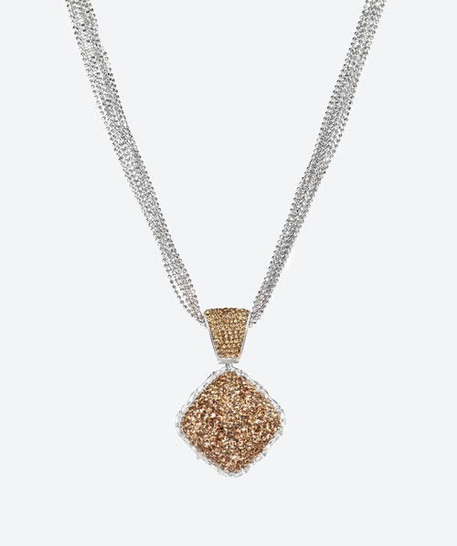 Tiara Crystal Necklace Gold / Silver - La Costa Organic Jewelry