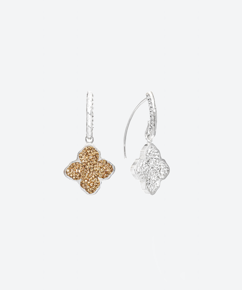 Flower Loop Earrings Gold / Silver - La Costa Organic Jewelry