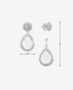 Round Studs & Tear Gem Drop Earrings - La Costa Organic Jewelry