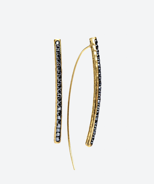 Simplicity Loops Hematite / Gold - La Costa Organic Jewelry