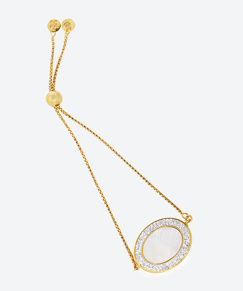 Oval Gem Statement Slide Bracelet - La Costa Organic Jewelry