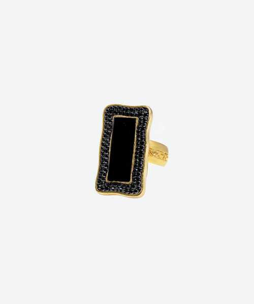 Rectangle Gem Ring - La Costa Organic Jewelry