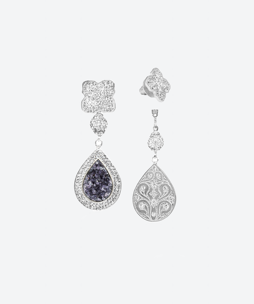 Flower Drop Statement Earrings - La Costa Organic Jewelry