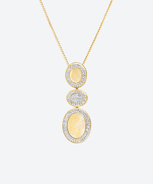 Duo Gem Cascade Necklace - La Costa Organic Jewelry
