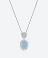 Oval Gem Drop Necklace - La Costa Organic Jewelry
