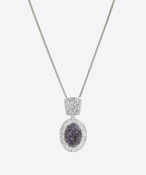 Oval Gem Drop Necklace - La Costa Organic Jewelry