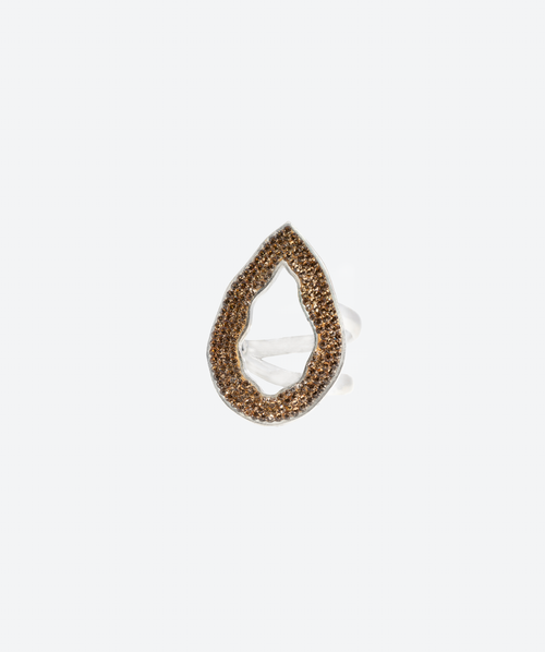 Open Tear Ring Gold / Silver - La Costa Organic Jewelry