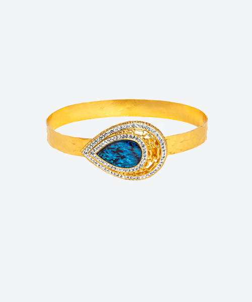 Vogue Gem Bangle Bracelet - La Costa Organic Jewelry