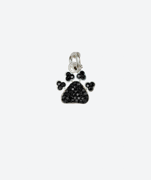 PAWsitive Charm Hematite / Silver - La Costa Organic Jewelry