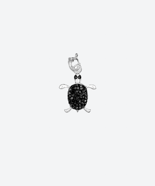 Turtley Cute Turtle Charm Hematite / Silver - La Costa Organic Jewelry