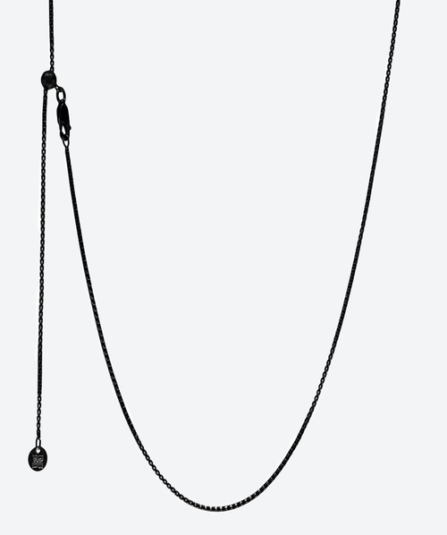 28" Sliding Adjustable Chain Black - La Costa Organic Jewelry