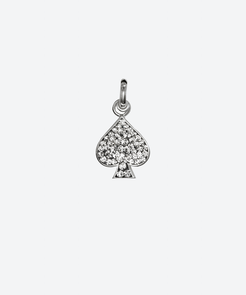 Spade Charm Black Diamond / Silver - La Costa Organic Jewelry