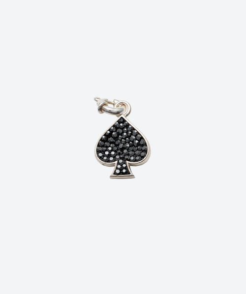 Spade Charm Hematite / Silver - La Costa Organic Jewelry