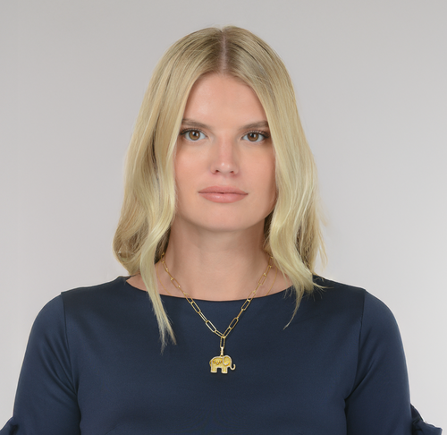 Mighty Elephant Medallion Charm Necklace - La Costa Organic Jewelry