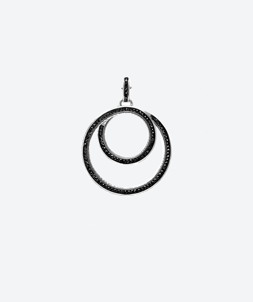 Eternity Swirl Charm Hematite / Silver - La Costa Organic Jewelry