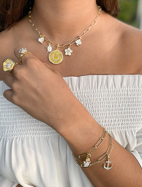 Lucky Derby Horseshoe Medallion Charm - La Costa Organic Jewelry