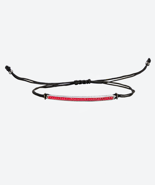 Bar Slide Bracelet Ruby / Black - La Costa Organic Jewelry