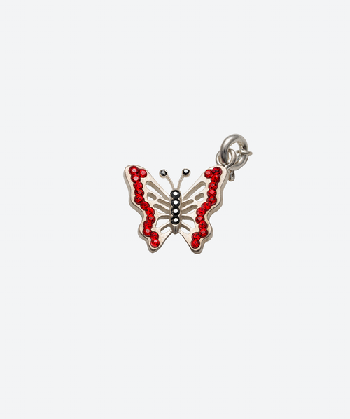 Mariposa Butterfly Charm Ruby / Silver - La Costa Organic Jewelry