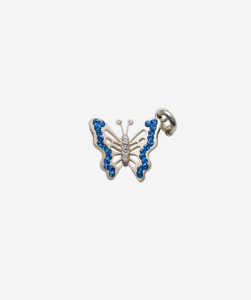 Mariposa Butterfly Charm Sapphire / Silver - La Costa Organic Jewelry