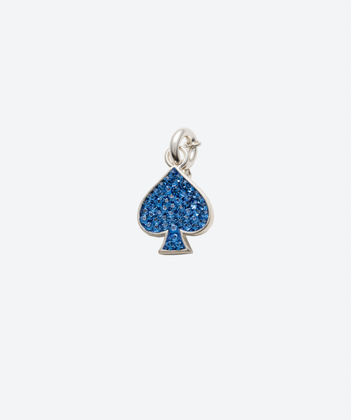 Spade Charm Sapphire / Silver - La Costa Organic Jewelry